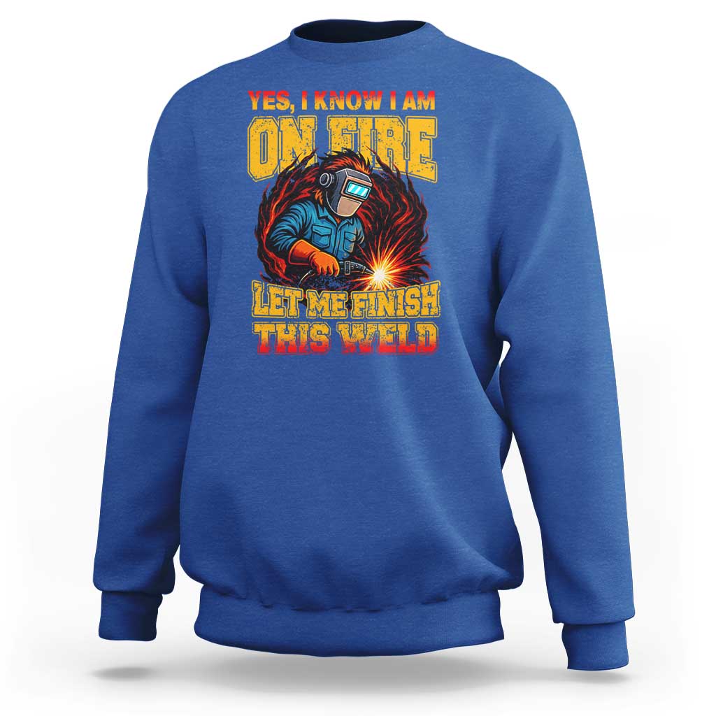 Funny Welding Bigfoot Sweatshirt Cryptid Welder Sasquatch - Wonder Print Shop