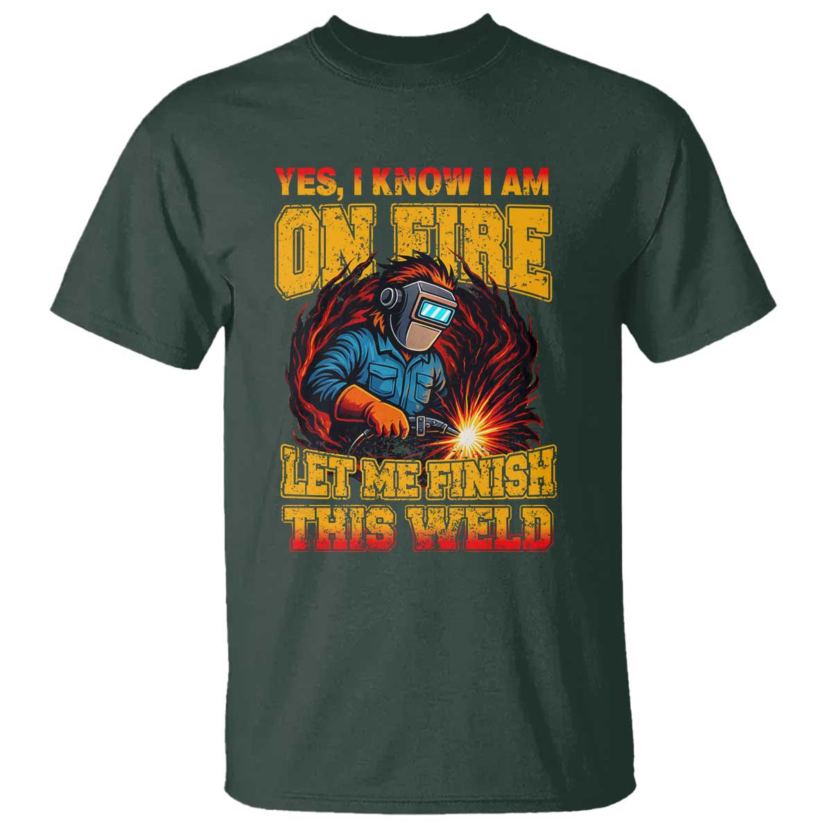 Funny Welding Bigfoot T Shirt Cryptid Welder Sasquatch - Wonder Print Shop