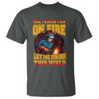 Funny Welding Bigfoot T Shirt Cryptid Welder Sasquatch - Wonder Print Shop