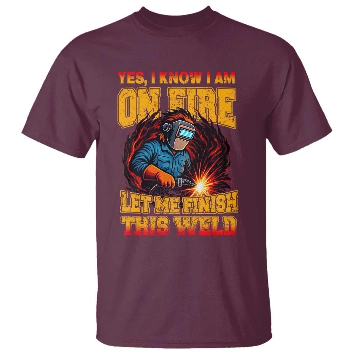Funny Welding Bigfoot T Shirt Cryptid Welder Sasquatch - Wonder Print Shop