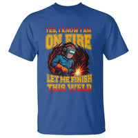 Funny Welding Bigfoot T Shirt Cryptid Welder Sasquatch - Wonder Print Shop