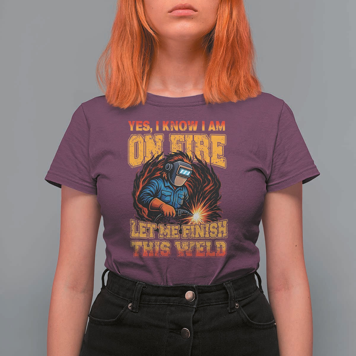 Funny Welding Bigfoot T Shirt For Women Cryptid Welder Sasquatch - Wonder Print Shop