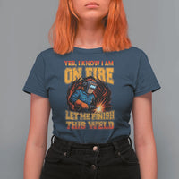 Funny Welding Bigfoot T Shirt For Women Cryptid Welder Sasquatch - Wonder Print Shop