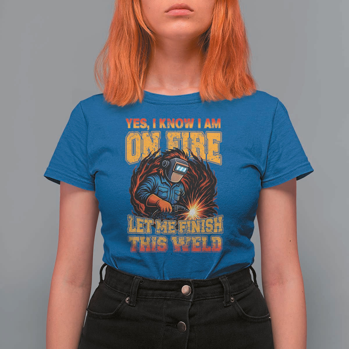 Funny Welding Bigfoot T Shirt For Women Cryptid Welder Sasquatch - Wonder Print Shop
