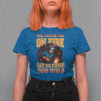 Funny Welding Bigfoot T Shirt For Women Cryptid Welder Sasquatch - Wonder Print Shop