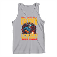 Funny Welding Bigfoot Tank Top Cryptid Welder Sasquatch - Wonder Print Shop