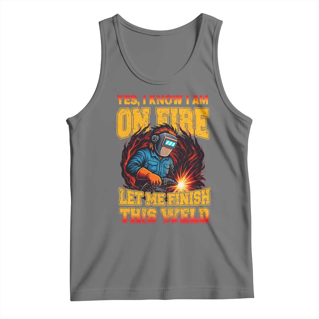 Funny Welding Bigfoot Tank Top Cryptid Welder Sasquatch - Wonder Print Shop