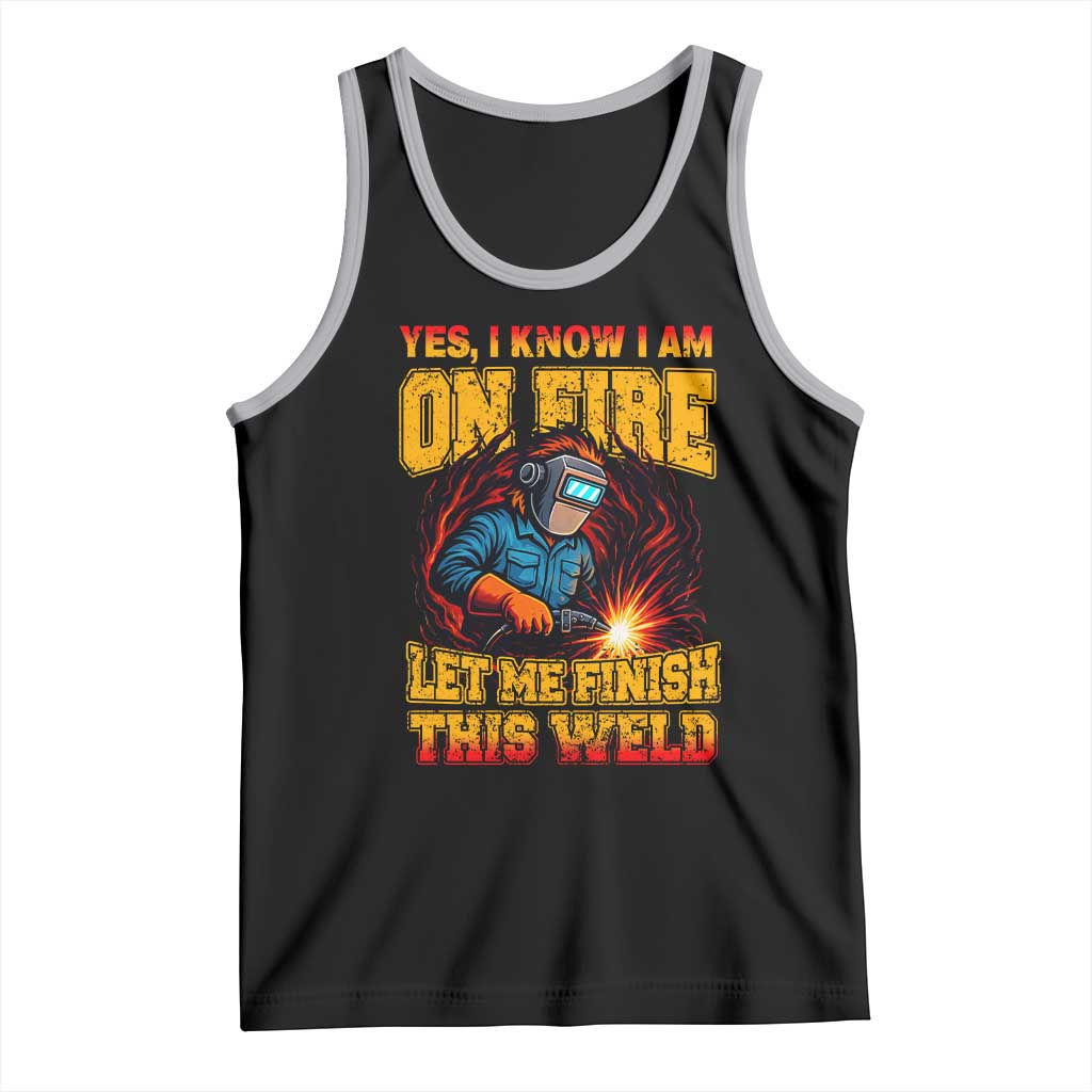 Funny Welding Bigfoot Tank Top Cryptid Welder Sasquatch - Wonder Print Shop