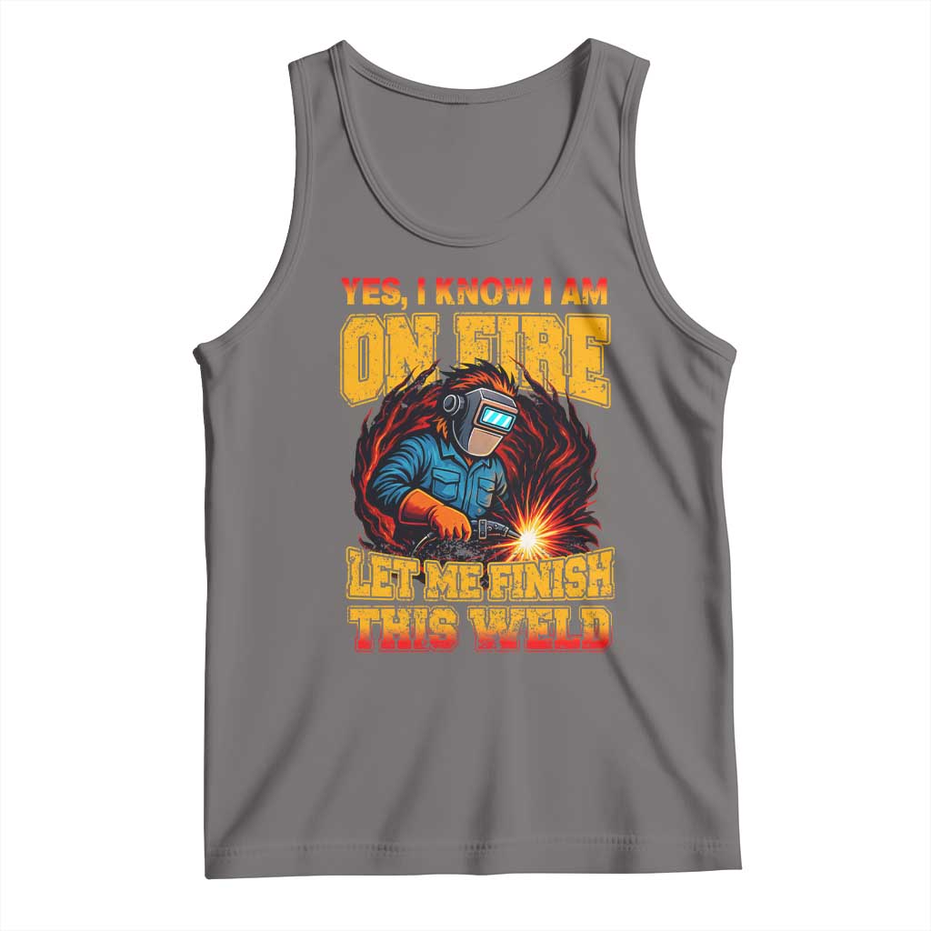 Funny Welding Bigfoot Tank Top Cryptid Welder Sasquatch - Wonder Print Shop
