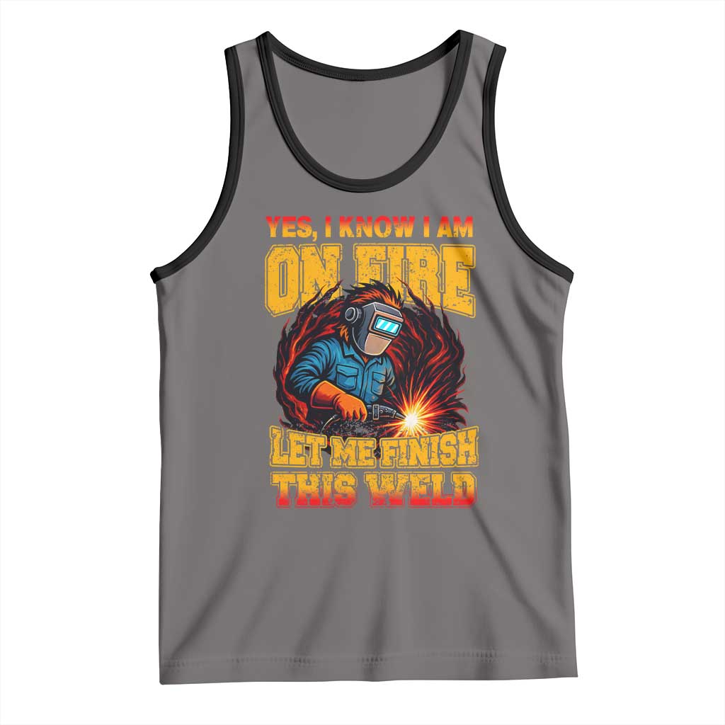 Funny Welding Bigfoot Tank Top Cryptid Welder Sasquatch - Wonder Print Shop