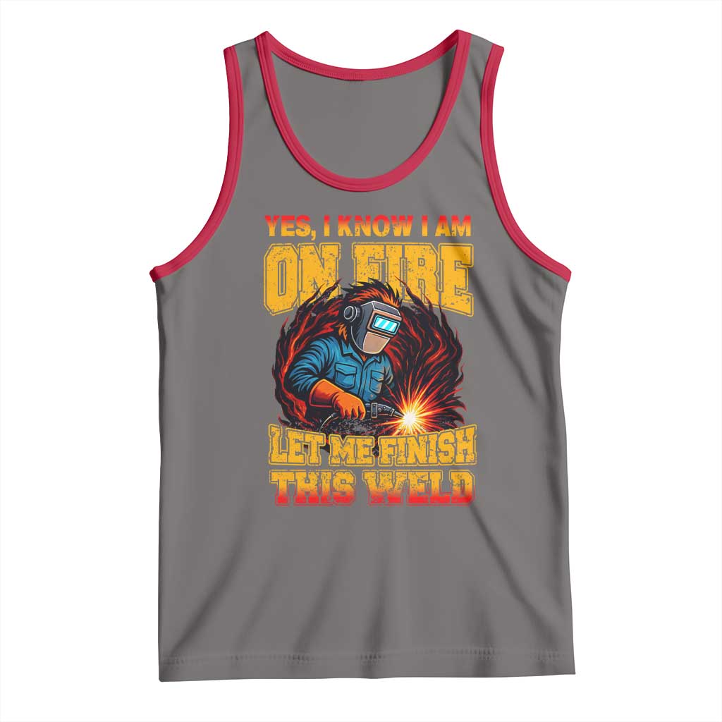 Funny Welding Bigfoot Tank Top Cryptid Welder Sasquatch - Wonder Print Shop