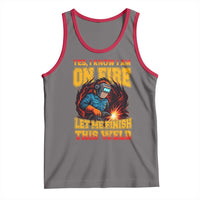 Funny Welding Bigfoot Tank Top Cryptid Welder Sasquatch - Wonder Print Shop