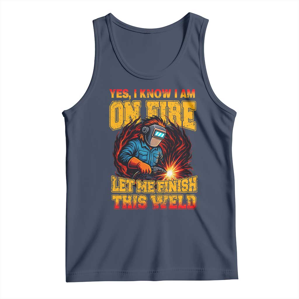 Funny Welding Bigfoot Tank Top Cryptid Welder Sasquatch - Wonder Print Shop