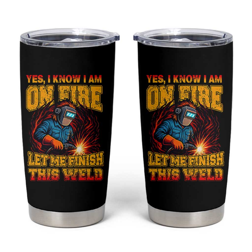 Funny Welding Bigfoot Tumbler Cup Cryptid Welder Sasquatch - Wonder Print Shop