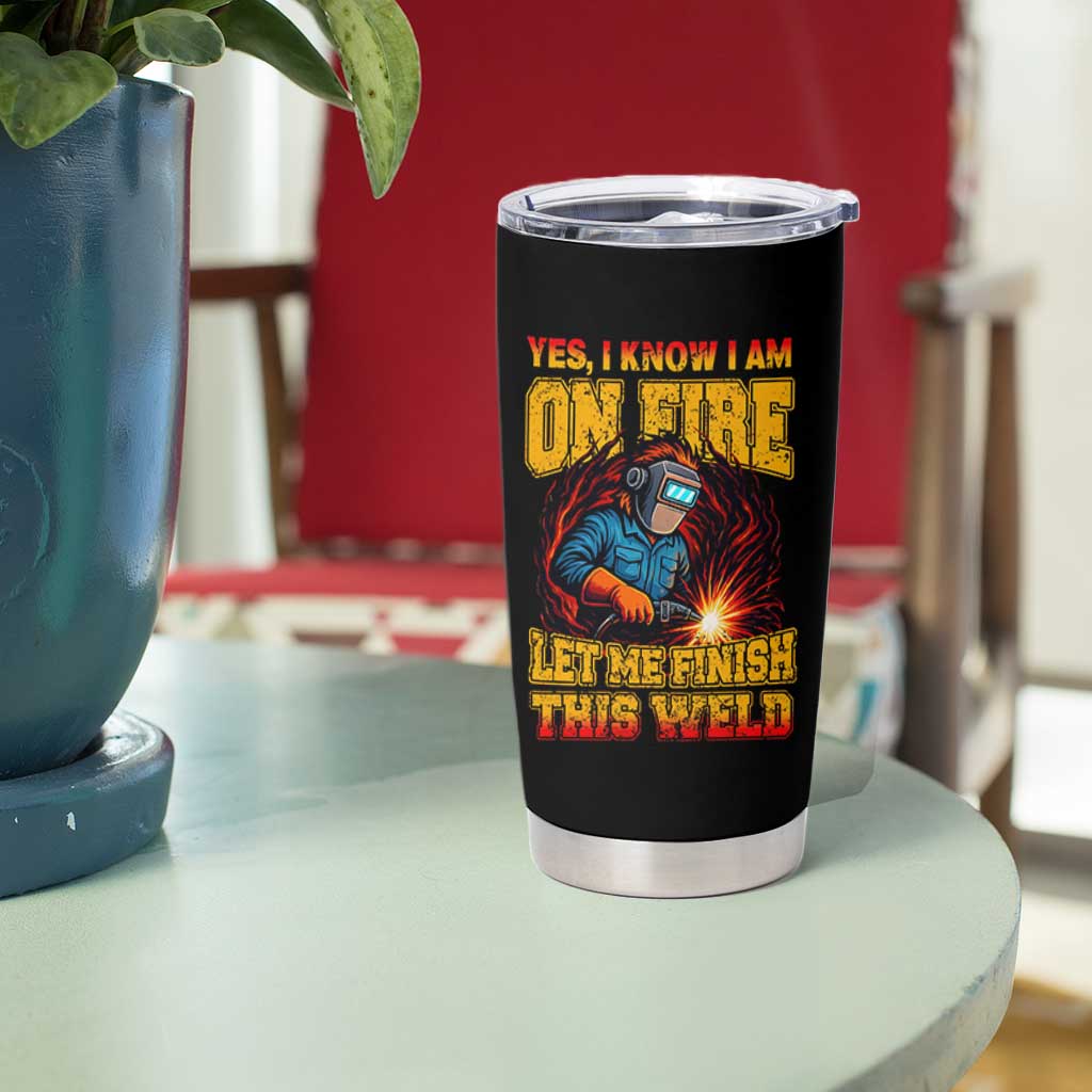 Funny Welding Bigfoot Tumbler Cup Cryptid Welder Sasquatch - Wonder Print Shop