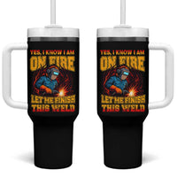 Funny Welding Bigfoot Tumbler With Handle Cryptid Welder Sasquatch - Wonder Print Shop