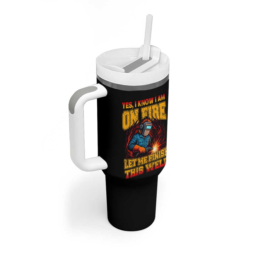 Funny Welding Bigfoot Tumbler With Handle Cryptid Welder Sasquatch - Wonder Print Shop