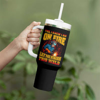 Funny Welding Bigfoot Tumbler With Handle Cryptid Welder Sasquatch - Wonder Print Shop