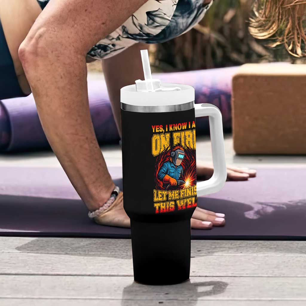 Funny Welding Bigfoot Tumbler With Handle Cryptid Welder Sasquatch - Wonder Print Shop