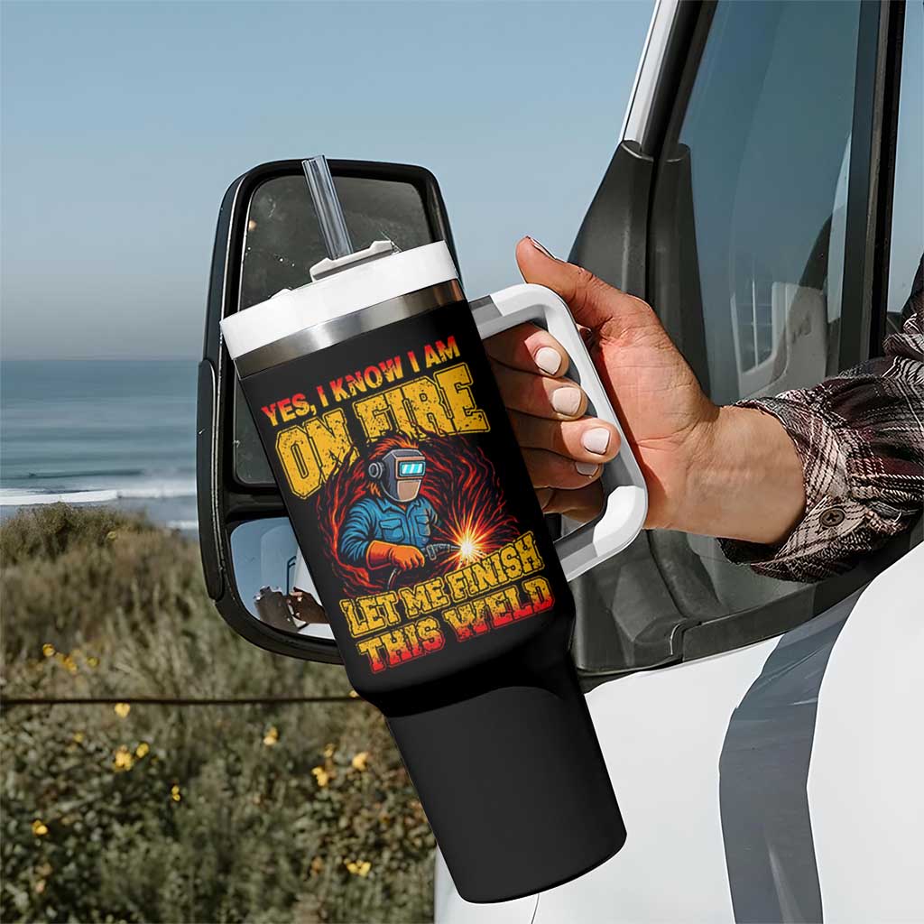 Funny Welding Bigfoot Tumbler With Handle Cryptid Welder Sasquatch - Wonder Print Shop