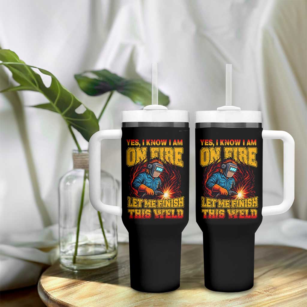 Funny Welding Bigfoot Tumbler With Handle Cryptid Welder Sasquatch - Wonder Print Shop