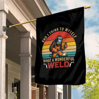 Funny Welding Bigfoot Garden Flag And I Think To Myself What A Wonderful Weld - Wonder Print Shop