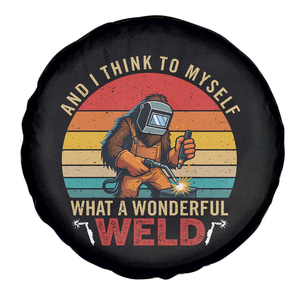 Funny Welding Bigfoot Spare Tire Cover And I Think To Myself What A Wonderful Weld - Wonder Print Shop