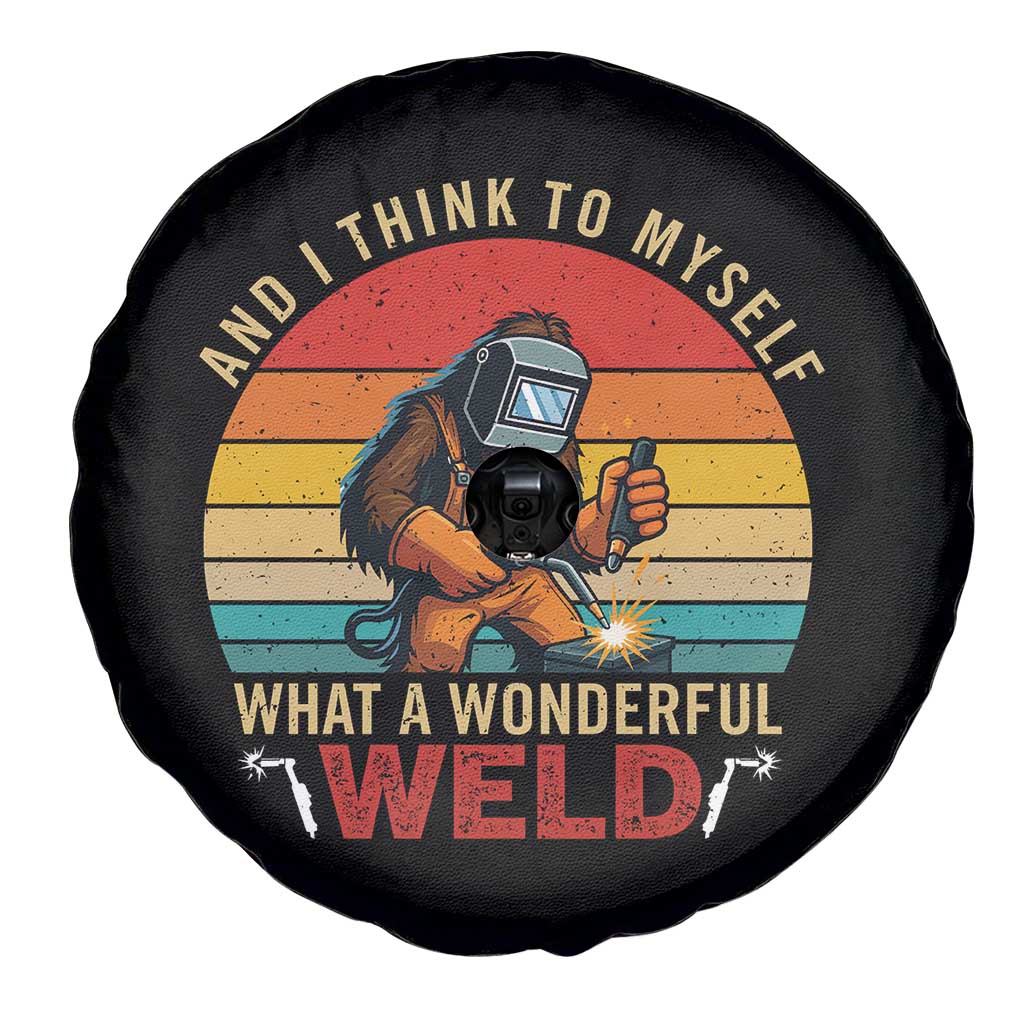 Funny Welding Bigfoot Spare Tire Cover And I Think To Myself What A Wonderful Weld - Wonder Print Shop
