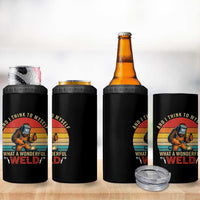 Funny Welding Bigfoot 4 in 1 Can Cooler Tumbler And I Think To Myself What A Wonderful Weld - Wonder Print Shop