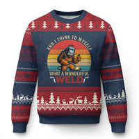 Funny Welding Bigfoot Ugly Christmas Sweater And I Think To Myself What A Wonderful Weld - Wonder Print Shop