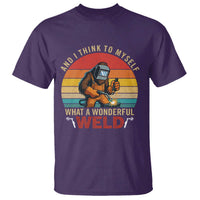 Funny Welding Bigfoot T Shirt And I Think To Myself What A Wonderful Weld - Wonder Print Shop