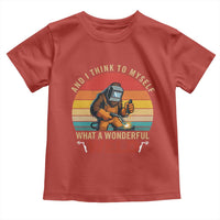 Funny Welding Bigfoot Toddler T Shirt And I Think To Myself What A Wonderful Weld - Wonder Print Shop
