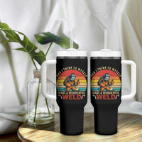Funny Welding Bigfoot Tumbler With Handle And I Think To Myself What A Wonderful Weld - Wonder Print Shop