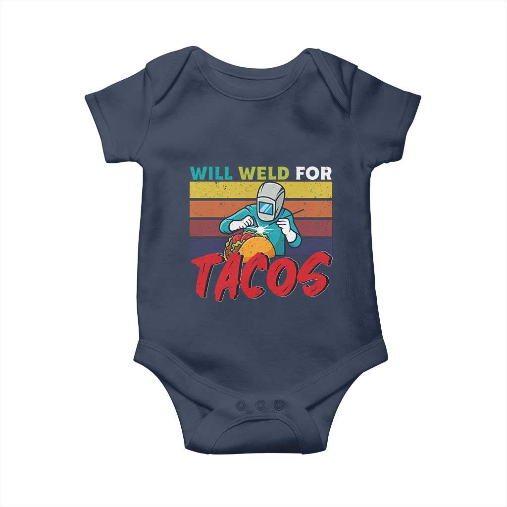 Funny Welding Baby Onesie Will Weld For Tacos - Wonder Print Shop