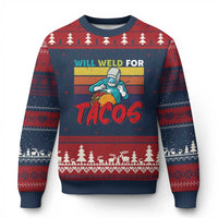 Funny Welding Ugly Christmas Sweater Will Weld For Tacos - Wonder Print Shop