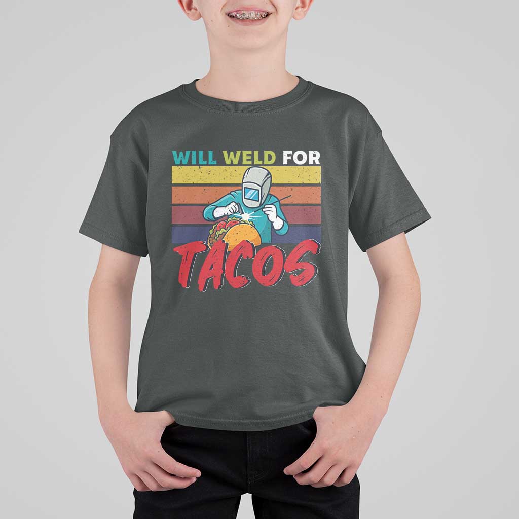 Funny Welding T Shirt For Kid Will Weld For Tacos - Wonder Print Shop