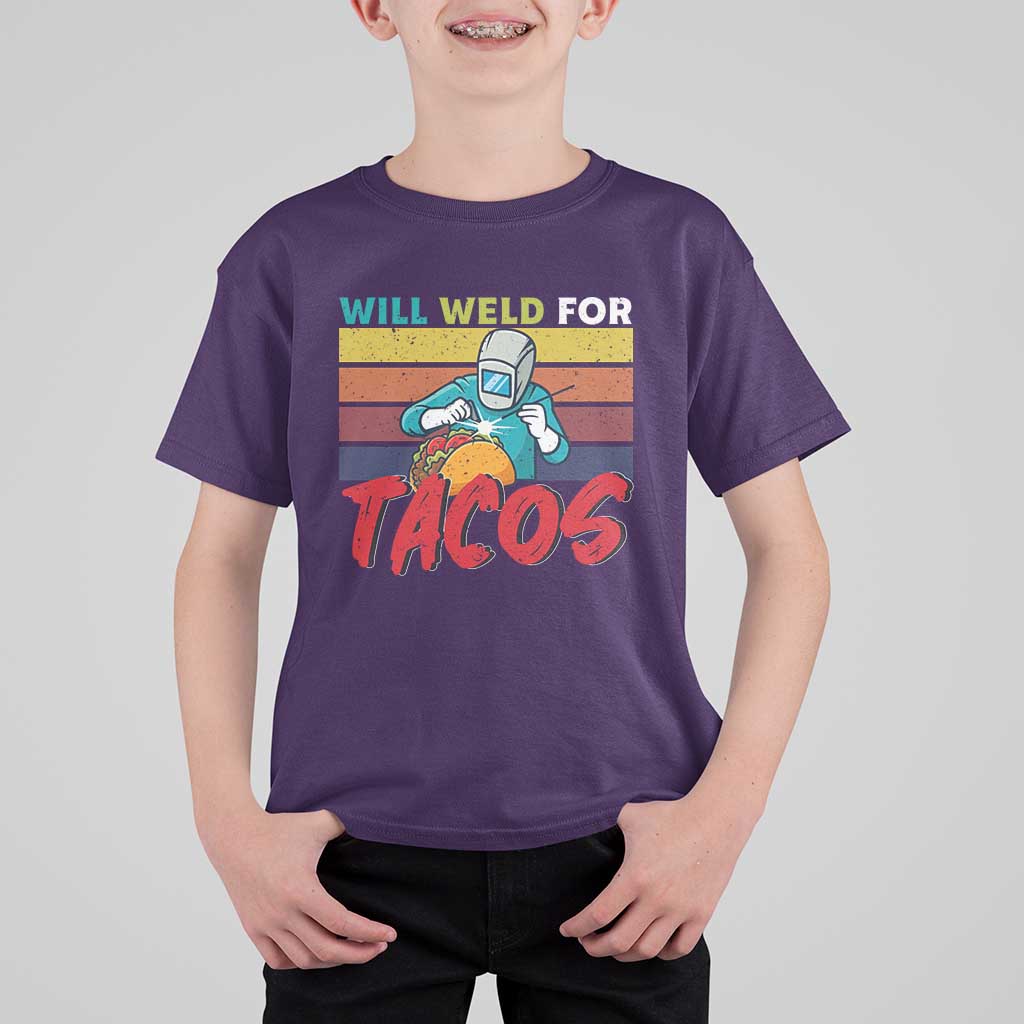 Funny Welding T Shirt For Kid Will Weld For Tacos - Wonder Print Shop