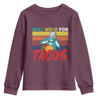 Funny Welding Youth Sweatshirt Will Weld For Tacos - Wonder Print Shop