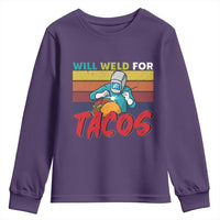 Funny Welding Youth Sweatshirt Will Weld For Tacos - Wonder Print Shop
