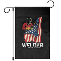 Welder Patriotic American Flag Garden Flag - Wonder Print Shop