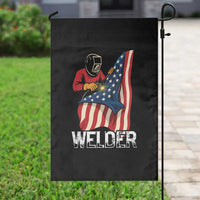 Welder Patriotic American Flag Garden Flag - Wonder Print Shop