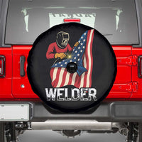 Welder Patriotic American Flag Spare Tire Cover - Wonder Print Shop
