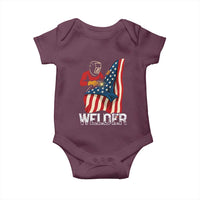 Welder Patriotic American Flag Baby Onesie - Wonder Print Shop