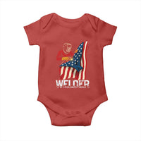 Welder Patriotic American Flag Baby Onesie - Wonder Print Shop