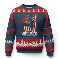 Welder Patriotic American Flag Ugly Christmas Sweater - Wonder Print Shop