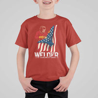 Welder Patriotic American Flag T Shirt For Kid - Wonder Print Shop