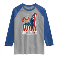 Welder Patriotic American Flag Raglan Shirt - Wonder Print Shop