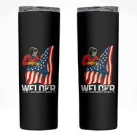 Welder Patriotic American Flag Skinny Tumbler - Wonder Print Shop