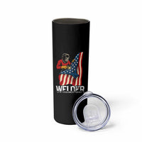 Welder Patriotic American Flag Skinny Tumbler - Wonder Print Shop