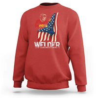 Welder Patriotic American Flag Sweatshirt - Wonder Print Shop